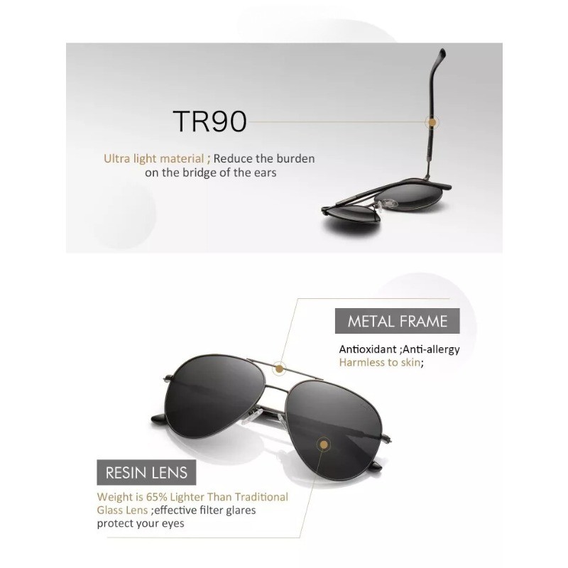Sunglasses for Adult Polarized Driving Classic Shades UV 400 Protection
