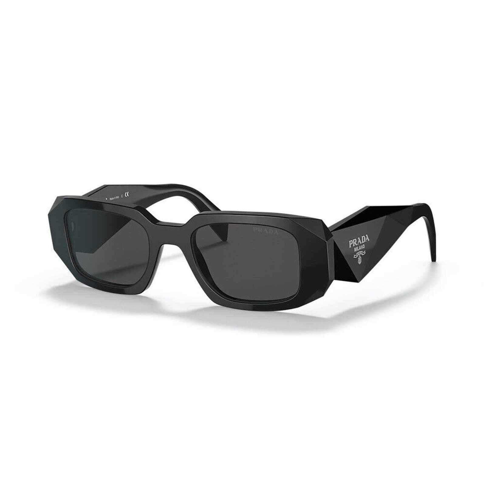 PRADA PR 17WS 1AB5SO Black Dark Grey Lens UNISEX Sunglasses AUTHENTIC NEW
