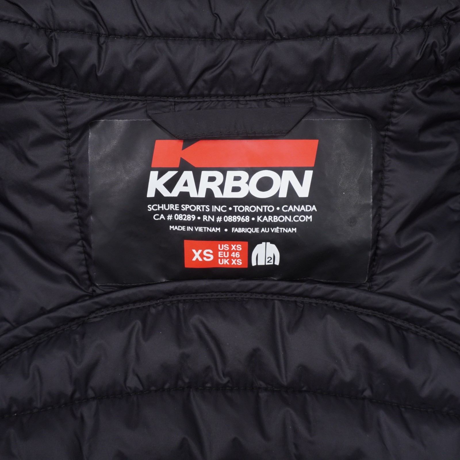 KARBON Canada Horizon 2 Thermore Puffer Jacket Womens XS Black KA449 EUC