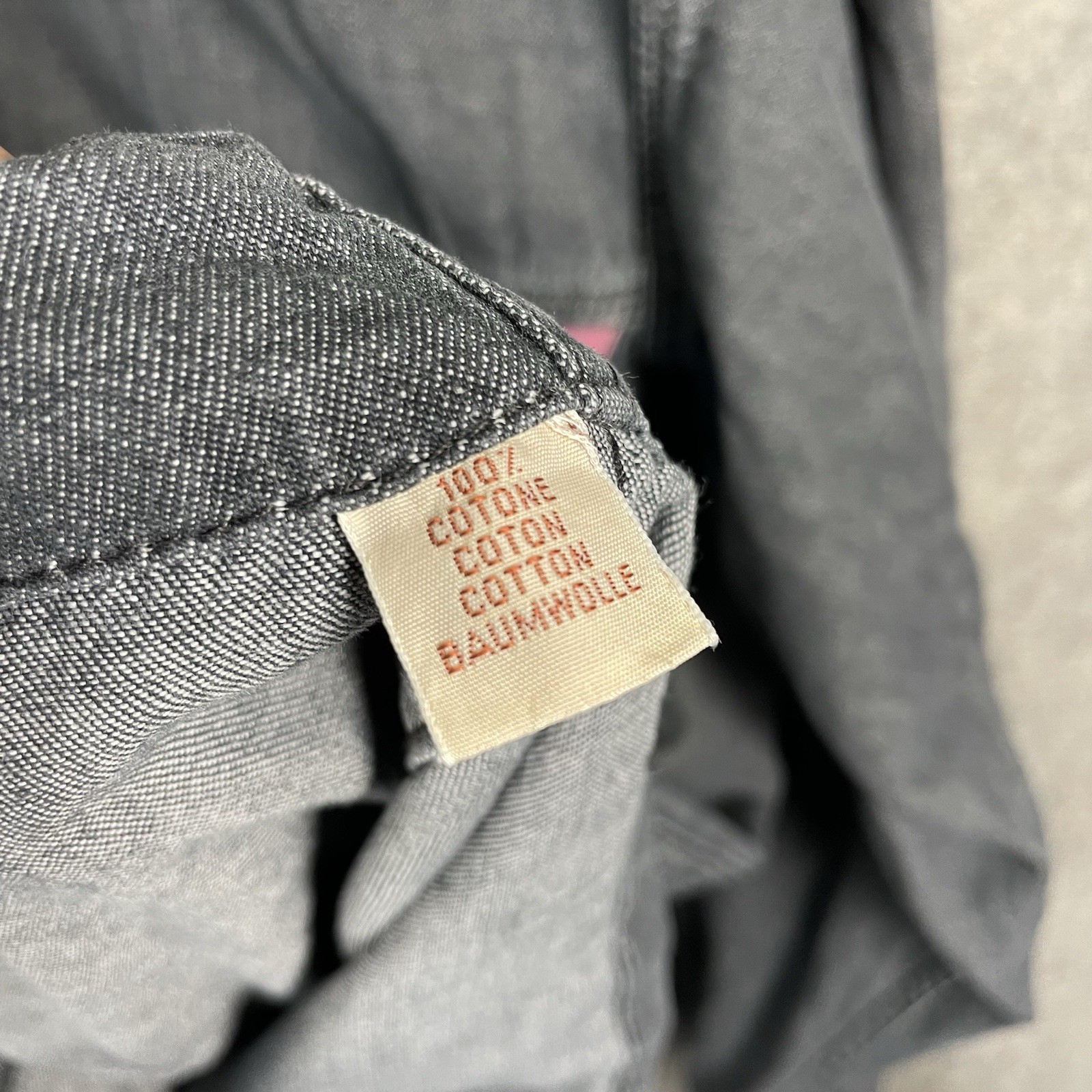 Replay Denim Chore Jacket Mens Large Grey Multicolour Aztec Panel Button Up