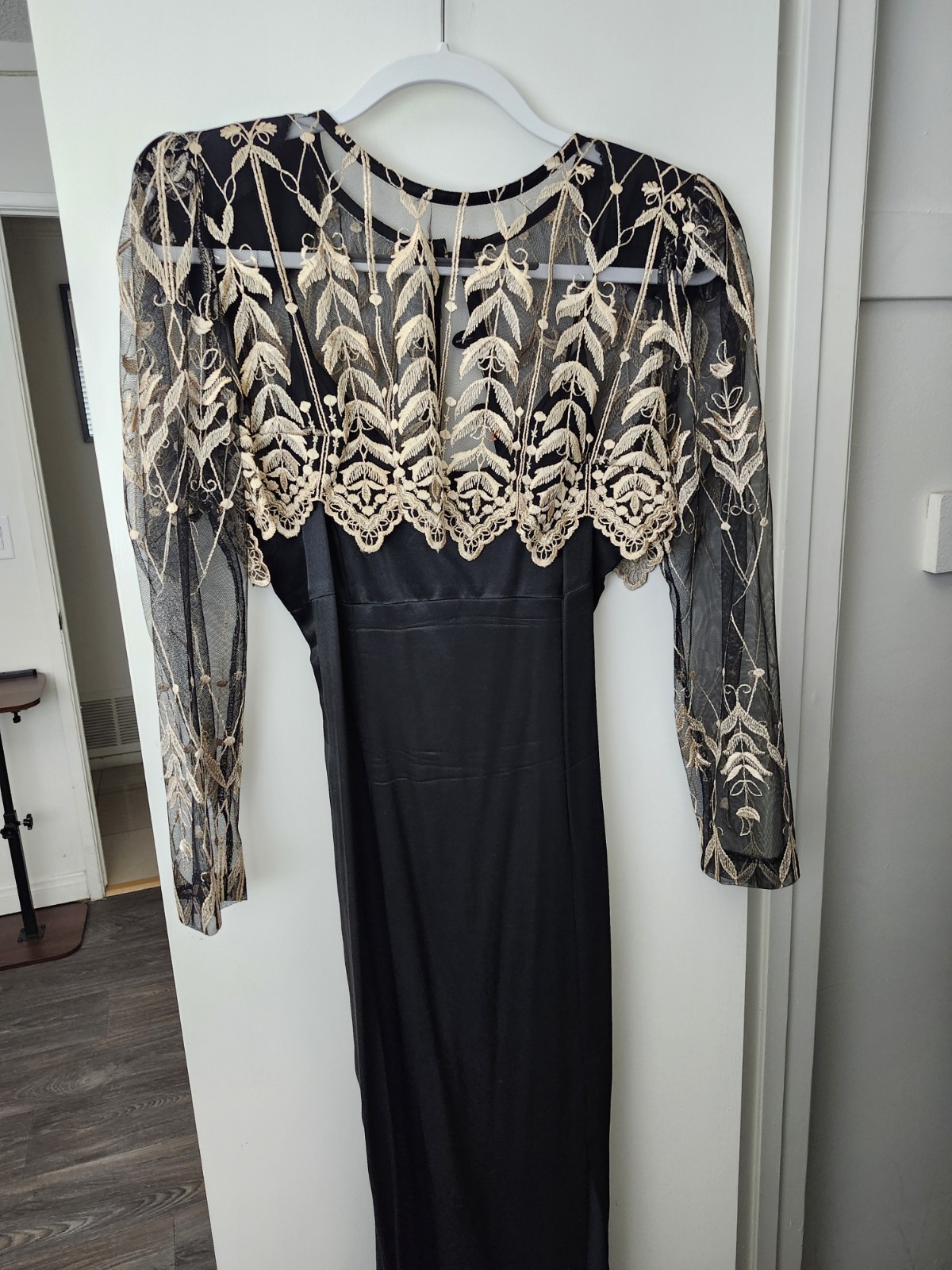 Elegant Evening Gown with Cape Effect Saltburn Dress