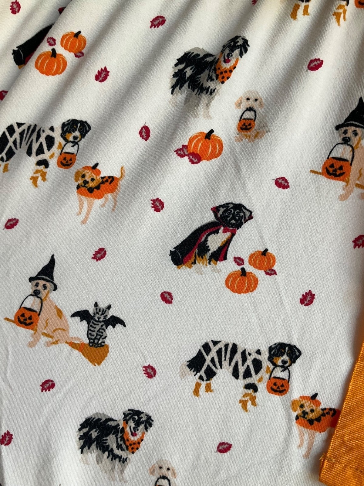 Lands End Large Halloween Novelty All Over Dog Print Pajama Lounge Pants