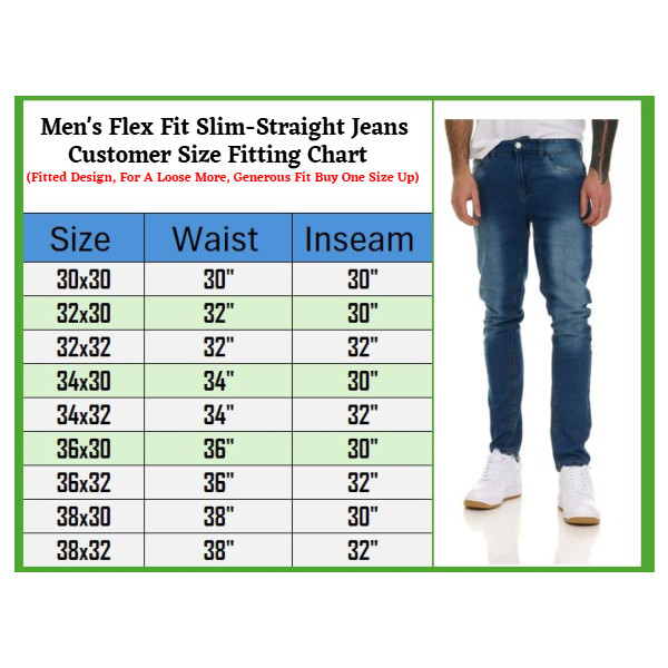 Men’s Straight Slim Fit Flex Stretch Premium Washed Jeans Comfy Denim Pants