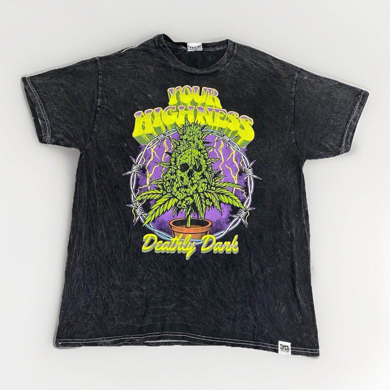 Cannabis Weed Shirt Men Large Your Highness Colorful Graphic Plant Flower Dank