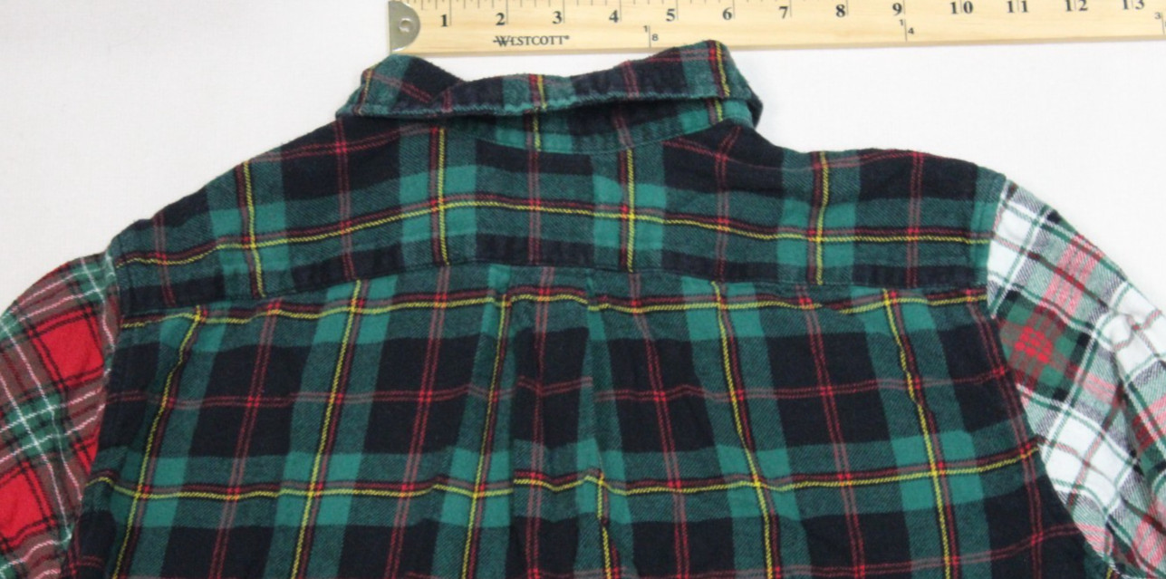 Lauren Ralph Lauren Button Up Flannel Shirt Women’s Size L Plaid Crest VTG
