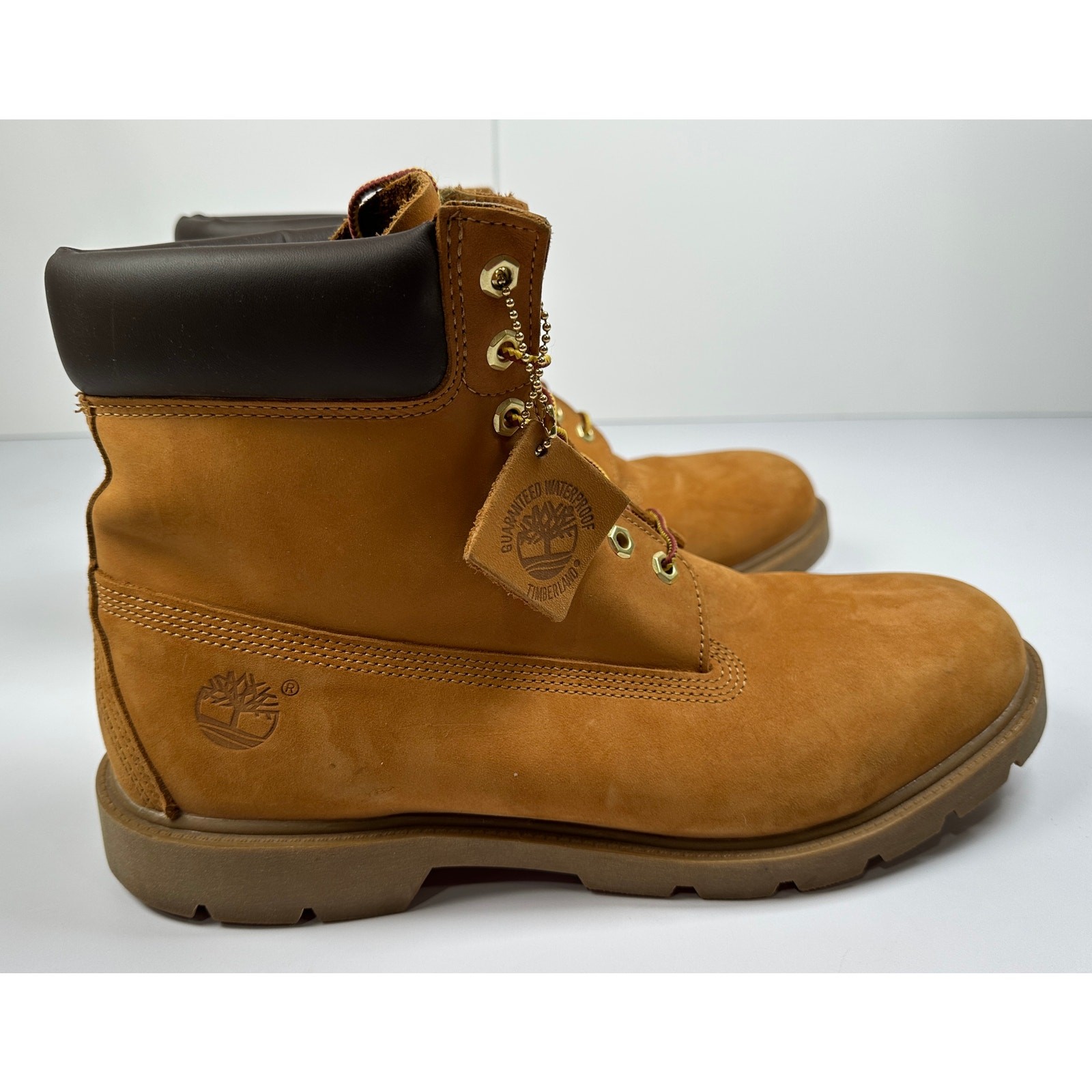 Timberland Men’s Basic Waterproof Boots Wheat Nubuck Size 13 NIB #07S