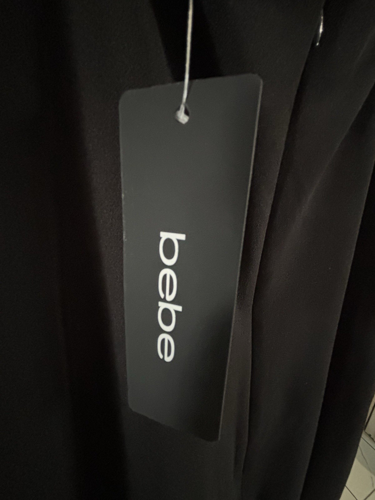 bebe Black/White Colorblock Halter Neck Sleeveless Knee Length Dress Size L
