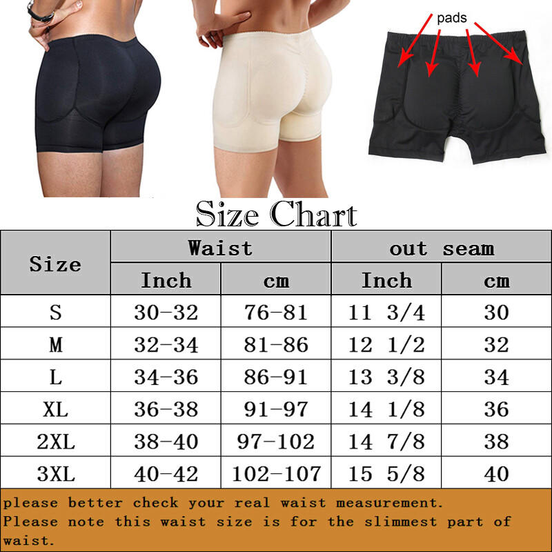 Men Butt Lifter Underwear Boxers Shorts Padded Lift Hip Enhance Pants Shapewear