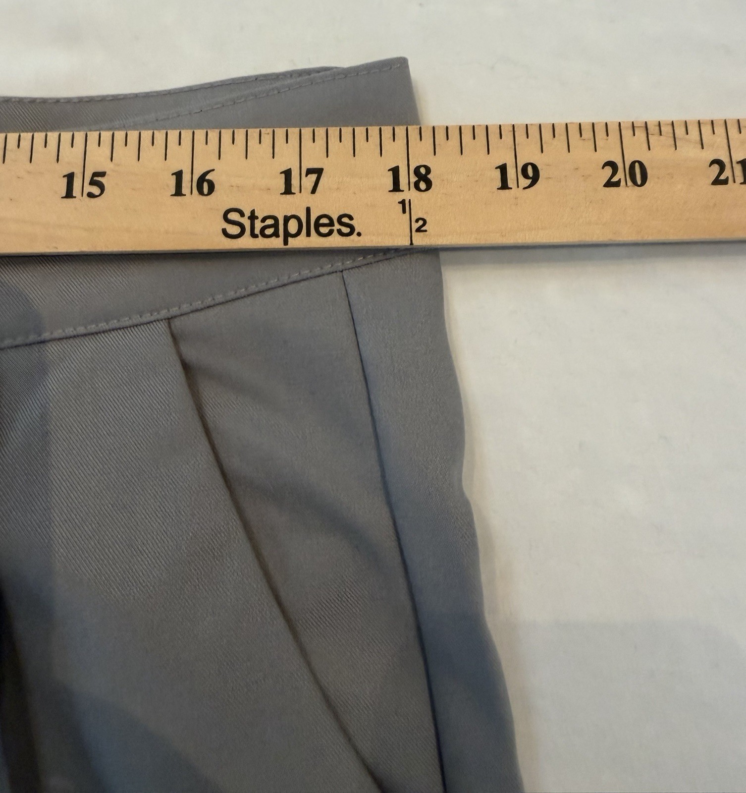 Men’s Generic Size L, Cotton Linen Lightweight Slacks, Grey, 36×32 Inseam