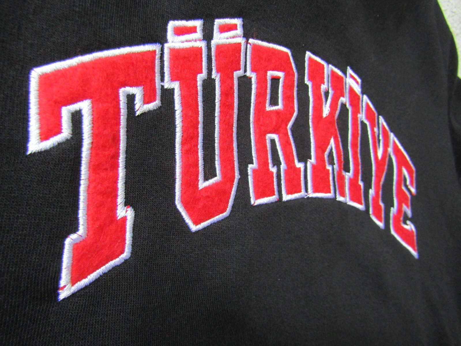 Turkey Turkiye Hoodie Black w Stitched Letters Small FIFA World Cup Soccer New