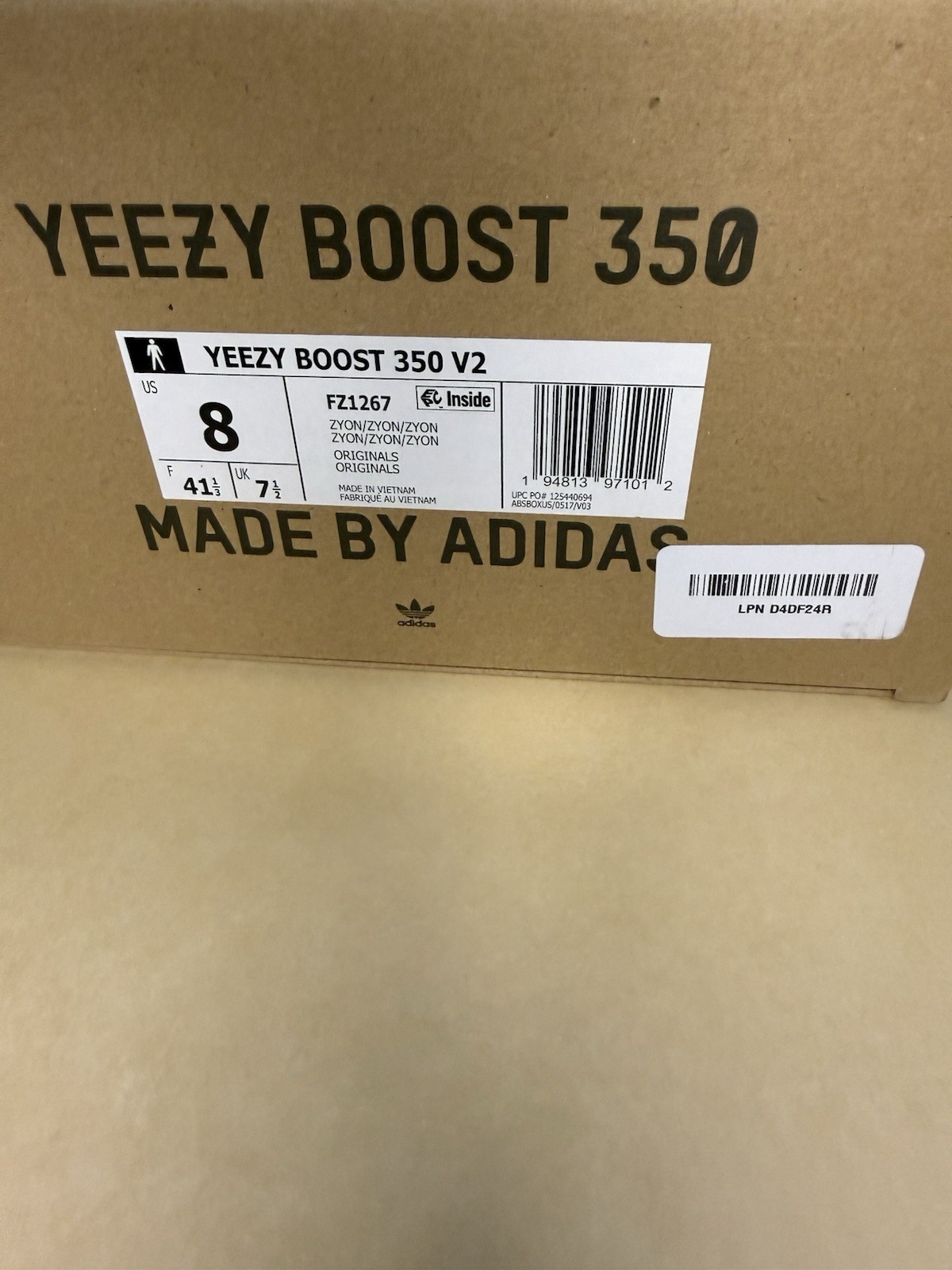 adidas Men’s Yeezy Boost 350 V2 Zyon Sz 8 Used