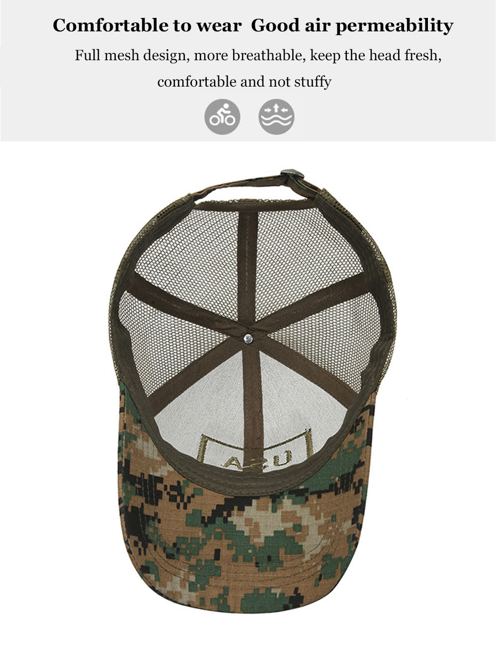 USA Flag Baseball Cap American Men Hat Detachable Patch Mesh Tactical Army Caps