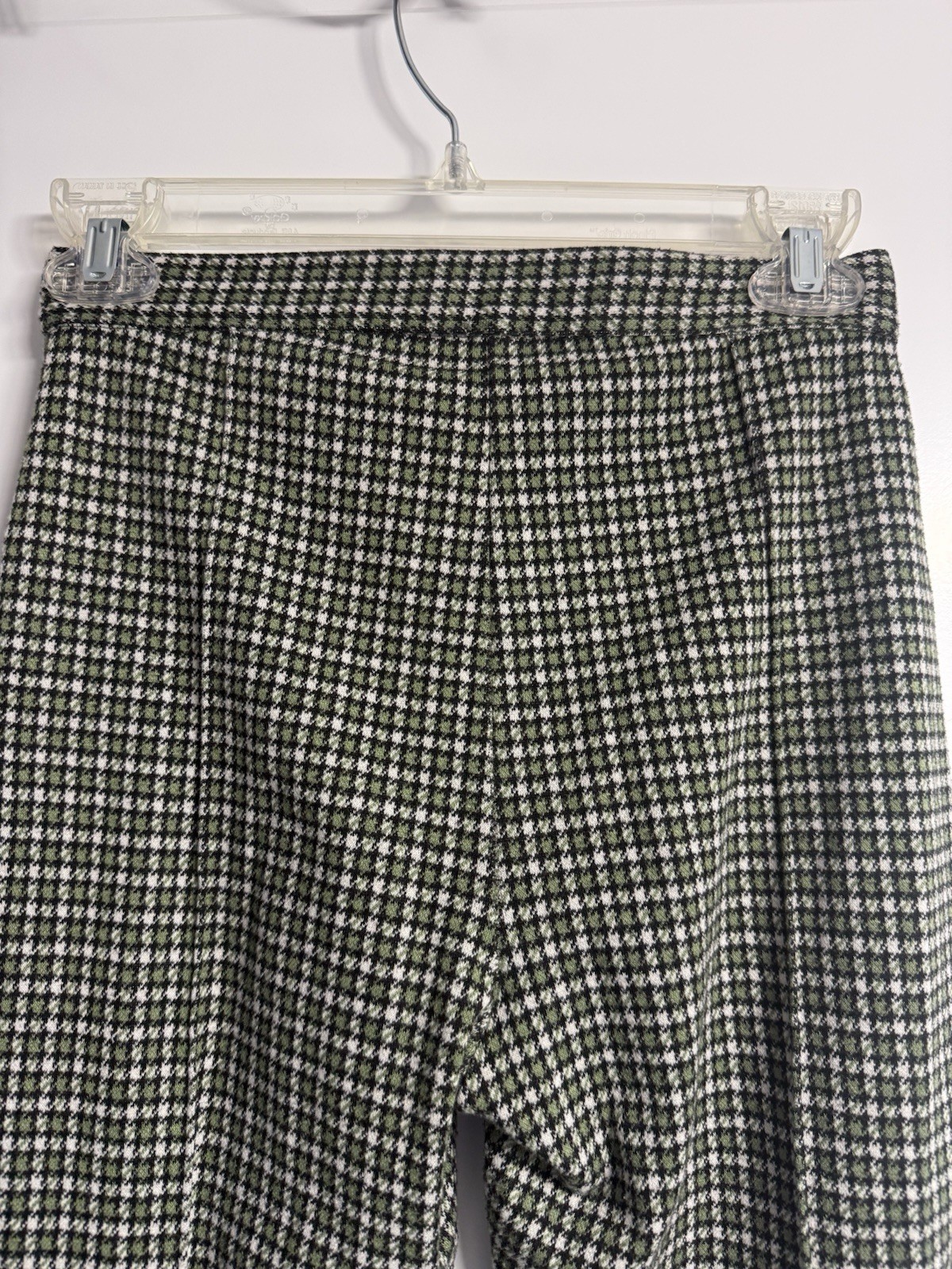 Free People Women’s Carnaby Gingham Plaid Stretch Tartan Pants Green Size 2