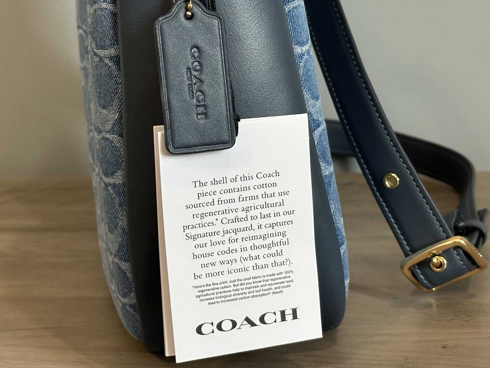 COACH Hadley Convertible Crossbody Shoulder Bag Signature Denim CDB98 Indigo NWT