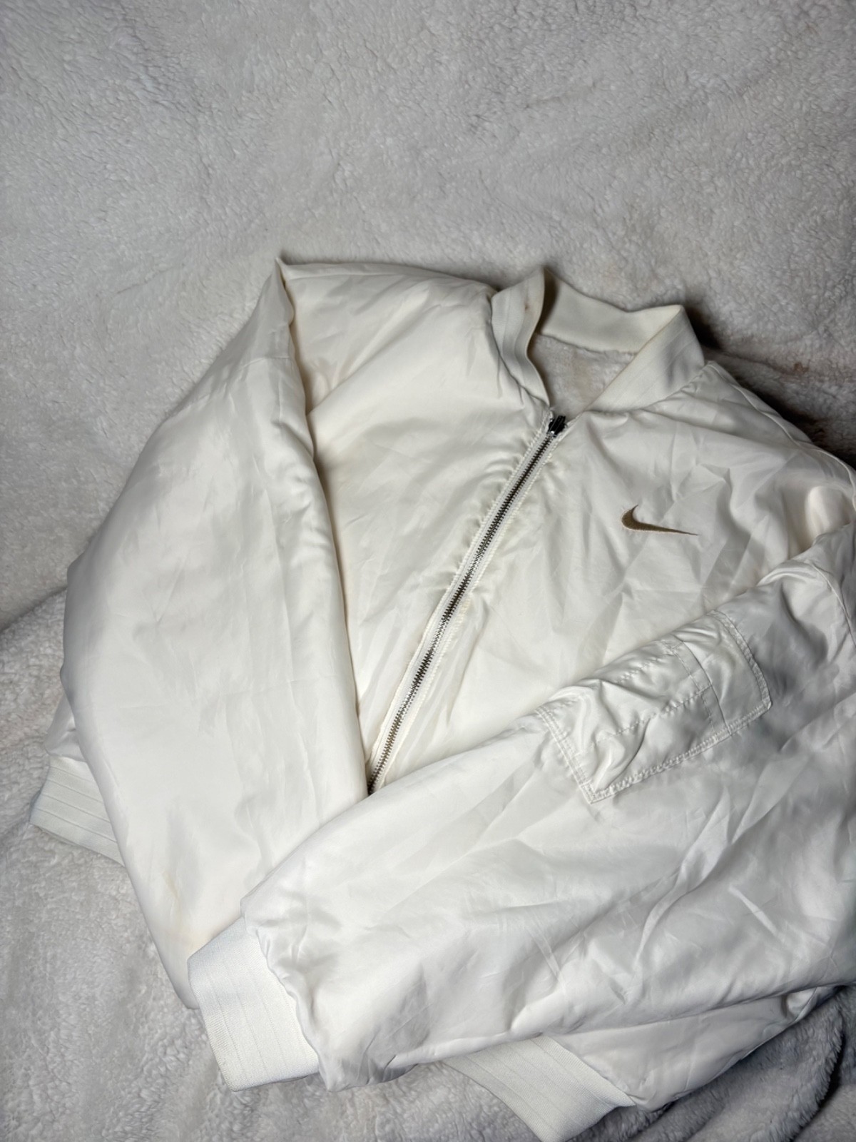 Nike Reversible White Bomber Jacket