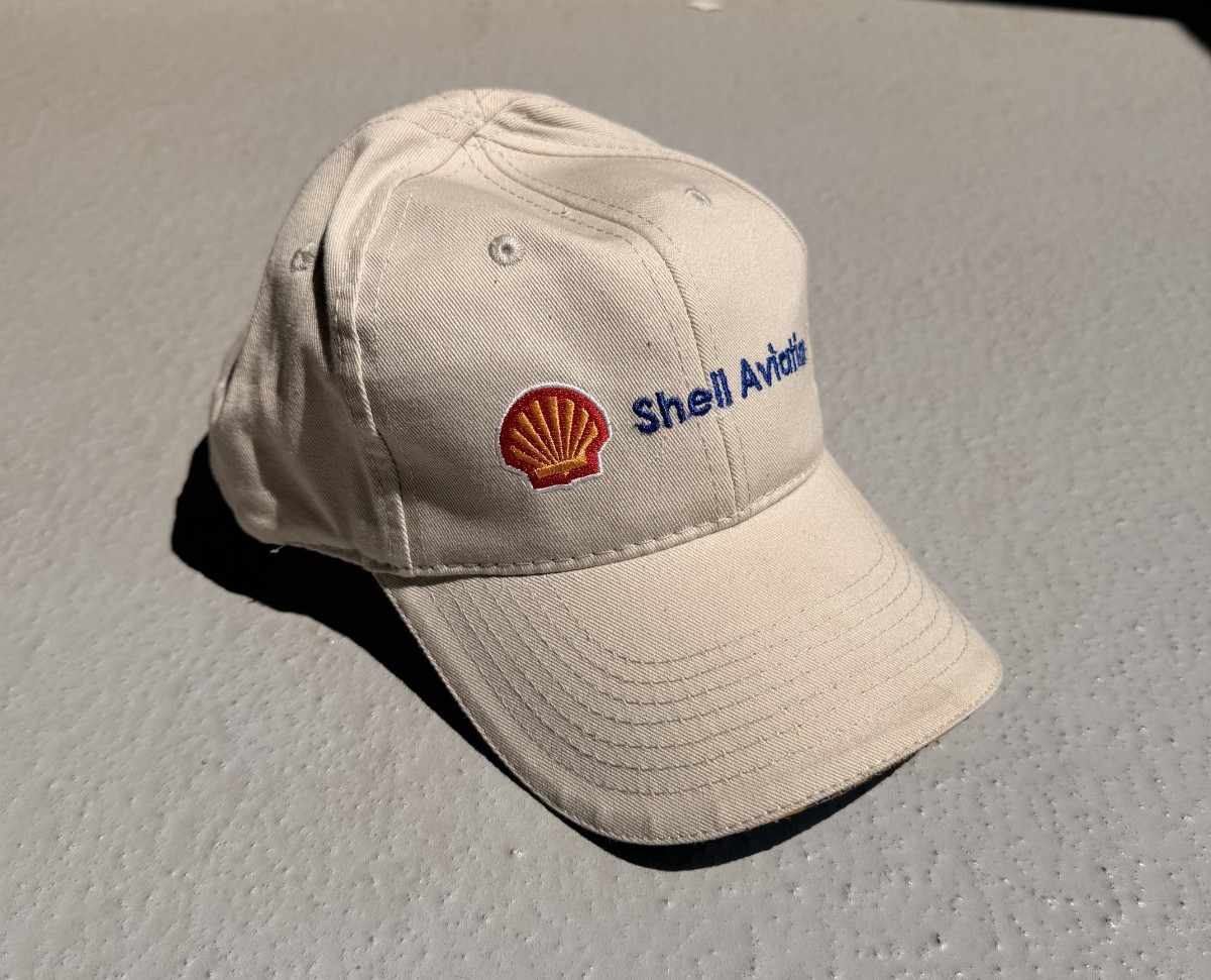 Shell Aviation Fuel Embroidered Adjustable Baseball Beige Hat/Cap