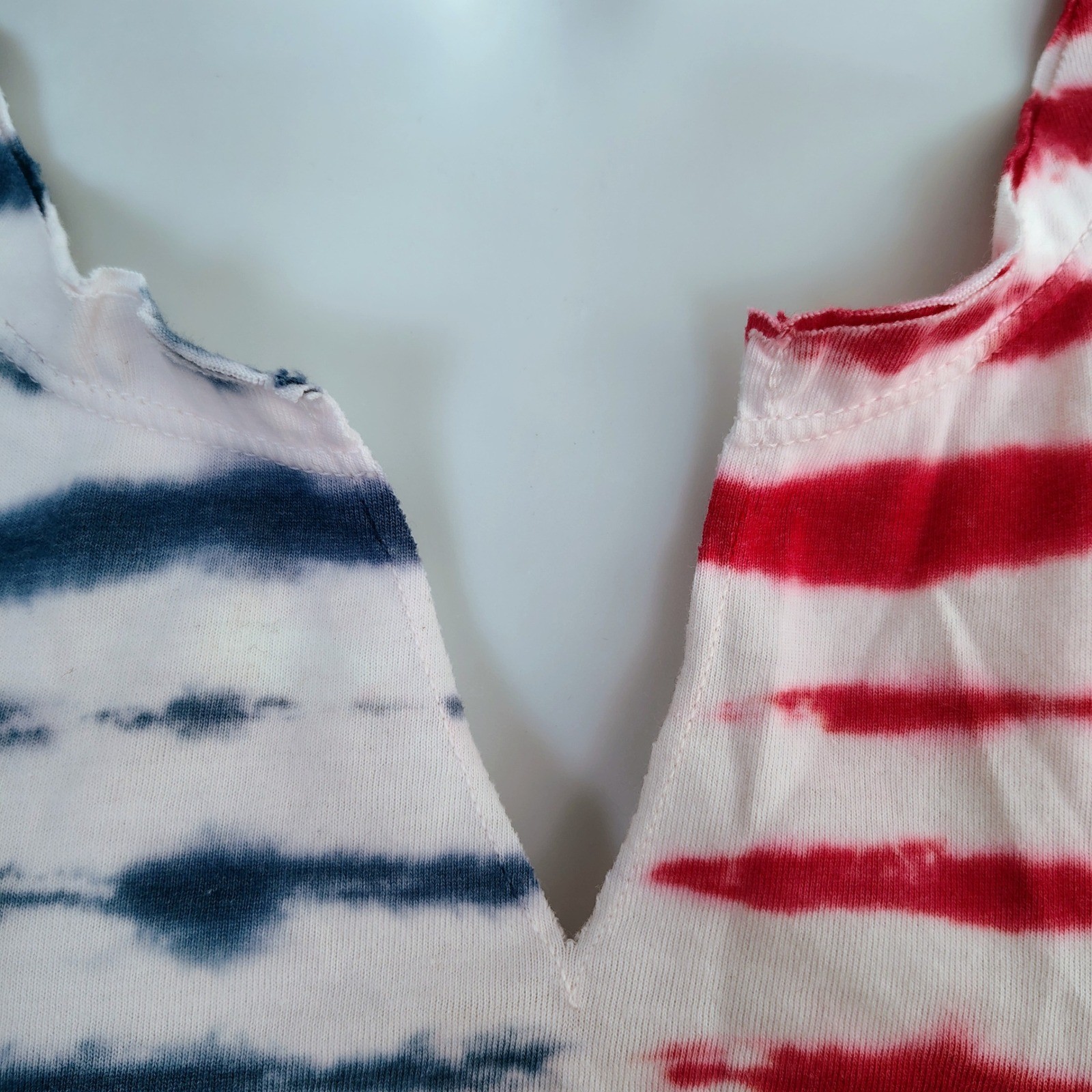 Natural Reflections Womens XL Tie Dye Flag Tank Top Americana NWT patriotic