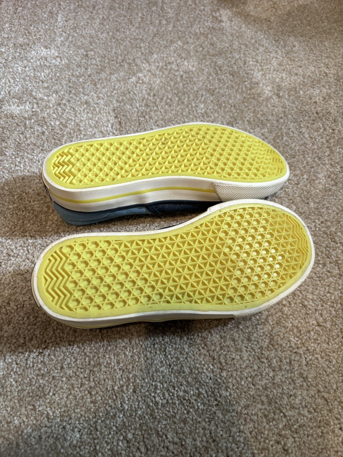 Mini Boden Canvas Boys Pull On Slip On Shoes Denim Blue Size 31 Or 13