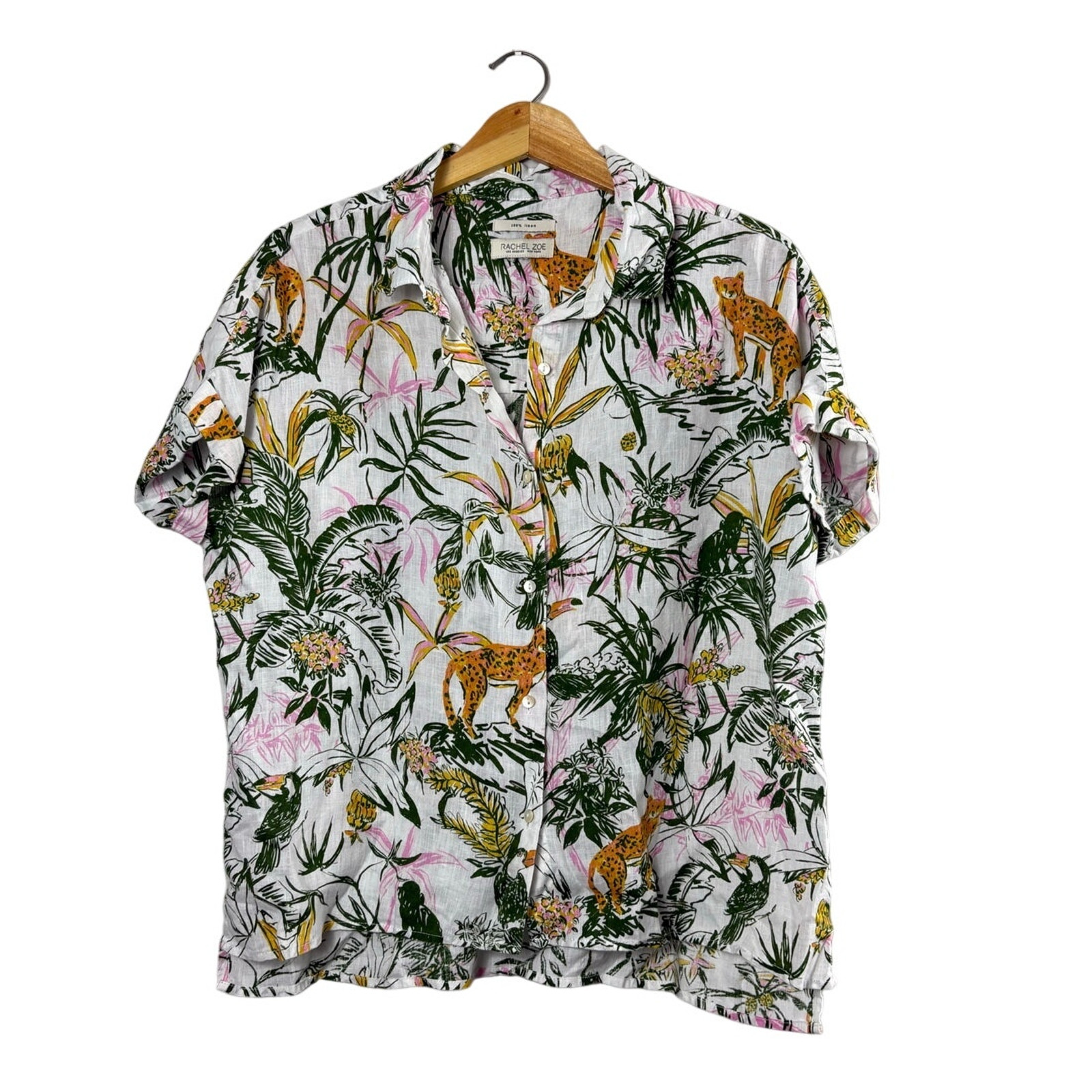 Women’s Linen Rachel Zoe Button Up Blouse XL