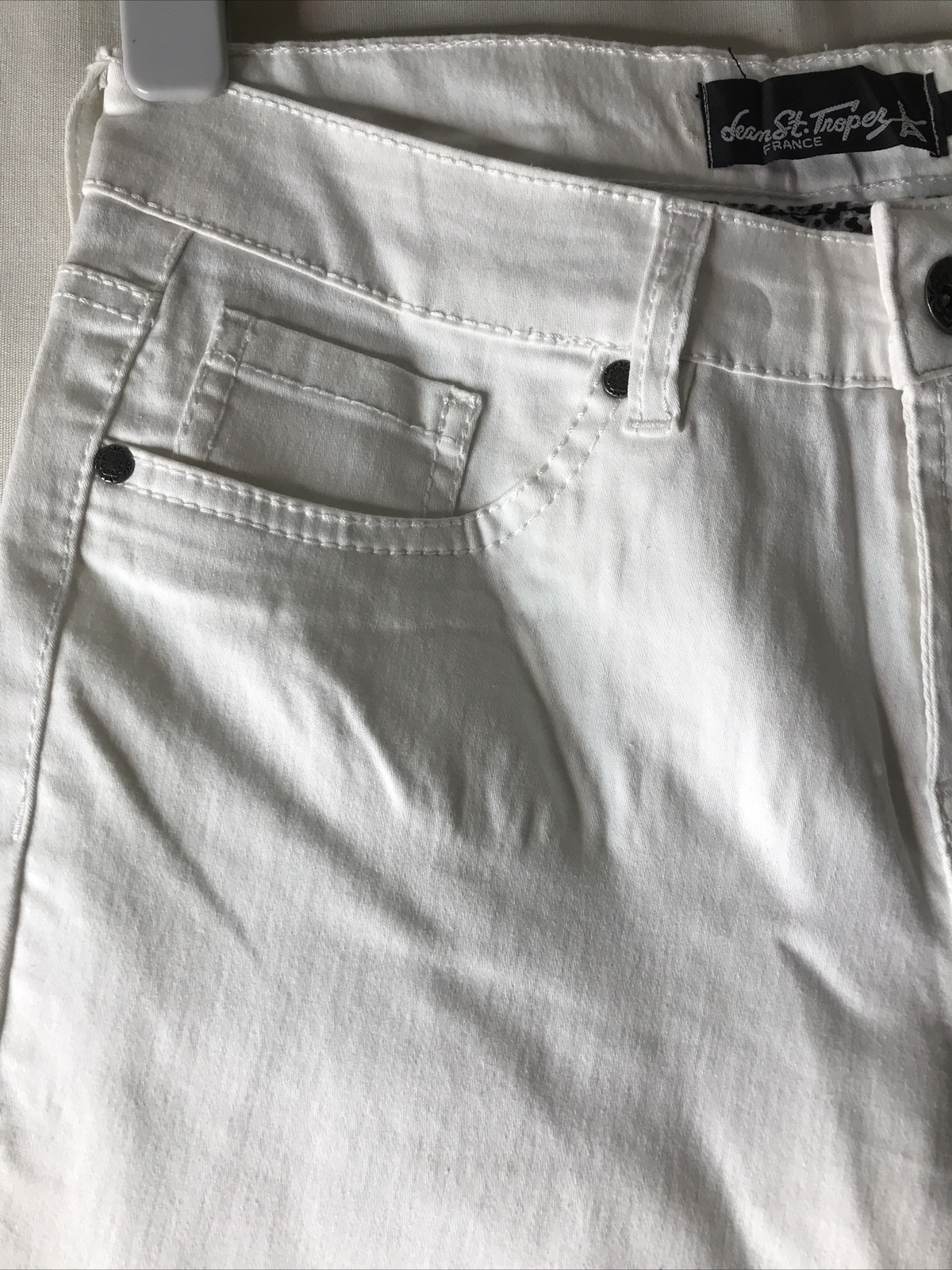Dean St. Troper France Women’s Capris, White Cotton Blend Pants Varies Sizes New