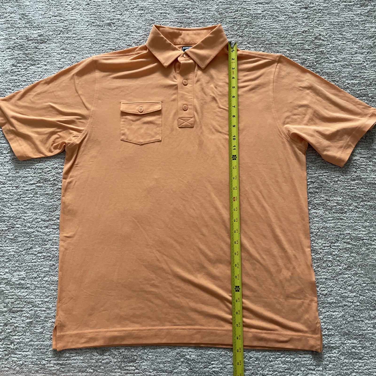 FootJoy ProDry Performance Chest Pocket Polo Mens Large Orange Golf Athletic Fit