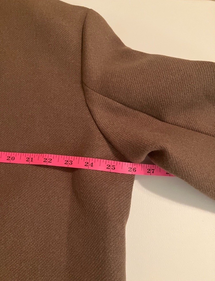 LOFT Double-Breasted Patch Pocket Trench Coat Notch Lapel XL-P Brown Oversized