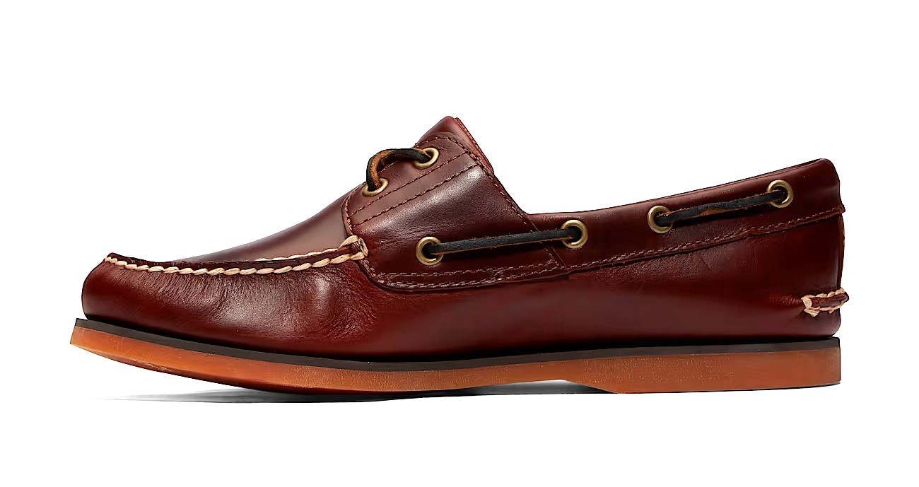 Timberland Men’s Classic 2 Eye Brown Handsewn Leather Boat Shoes Style 25077