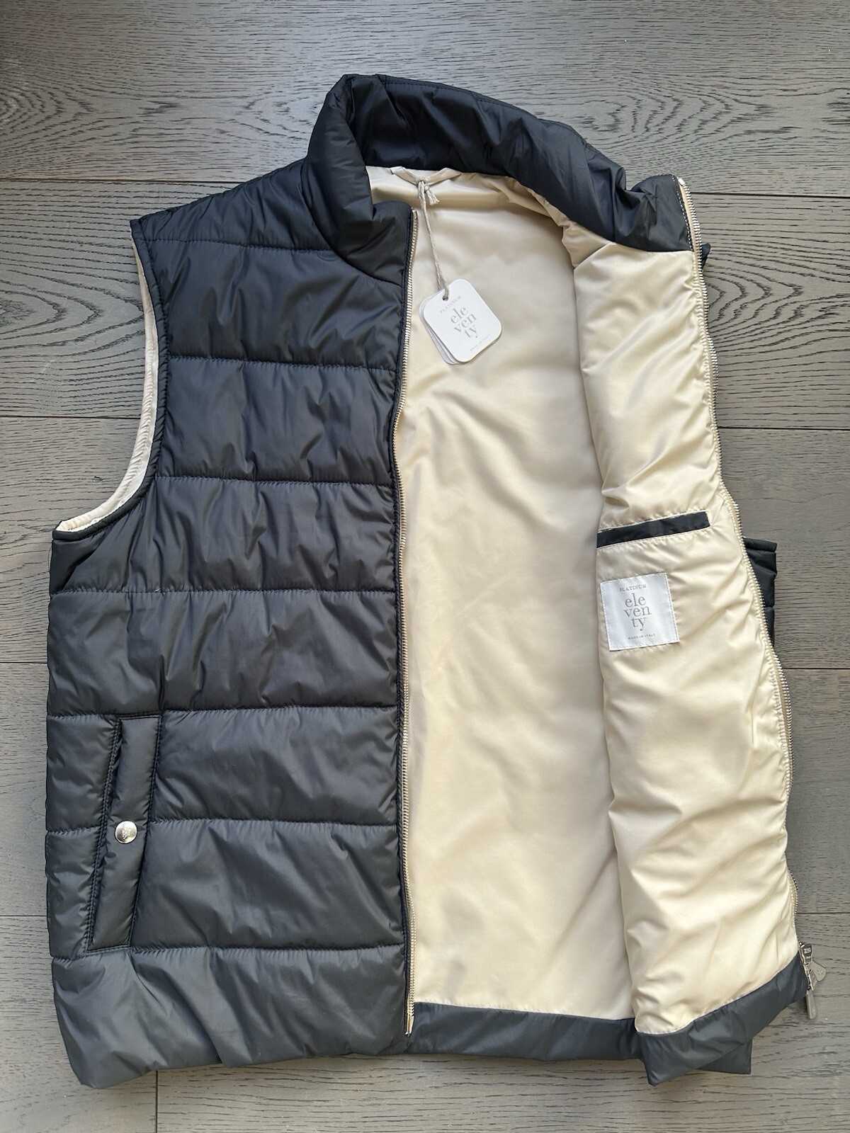 Eleventy Men’s Gilet Blue Jacket IT 56 (Like Loro Piana) 15800G 24in Pit to Pit