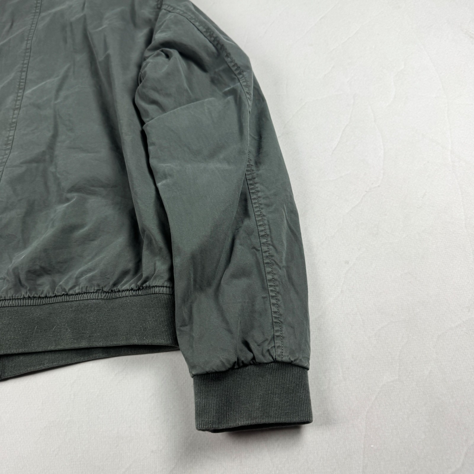 Mens AllSaints Bomber Jacket Grey Minimalist Flight Jacket Casual Outerwear