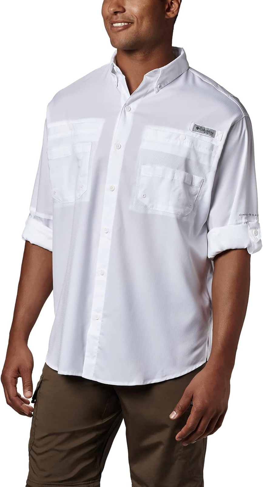 Columbia Men’s Tamiami II Long Sleeve Shirt,White,Small – White – Small