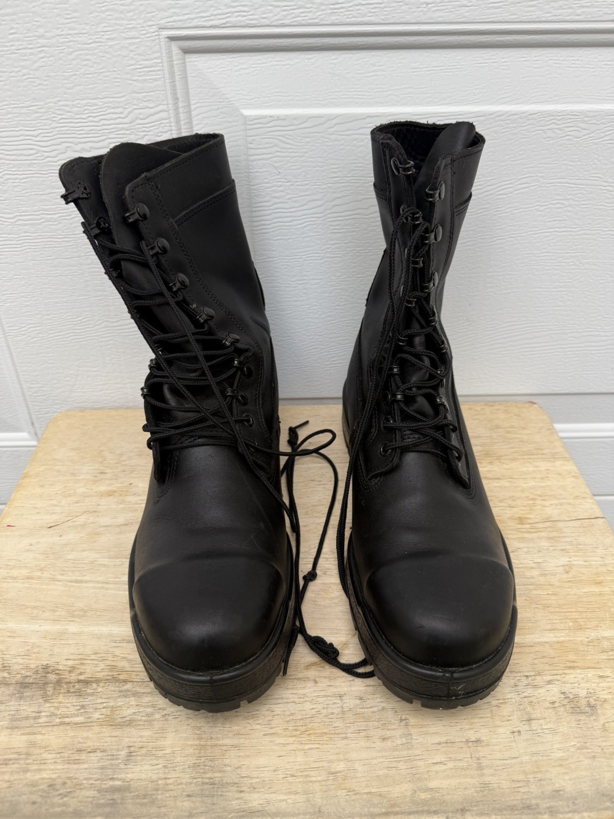 Men’s General Purpose Steel Toe Boot Black Combat Style 808 Size 10.5R