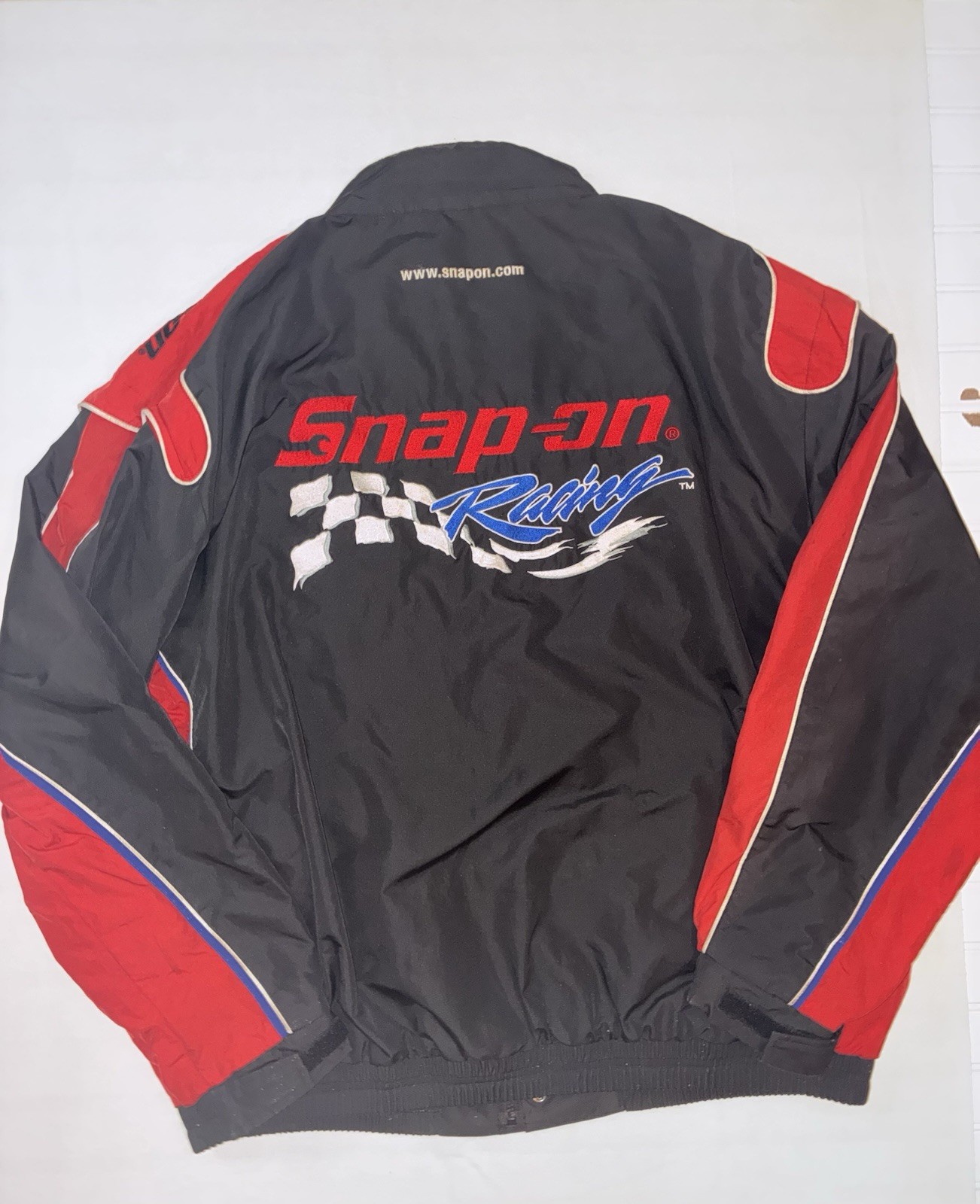 Vintage Snap-On Racing Jacket Y2K Motorsport NASCAR Multi-Sponsor Black Red