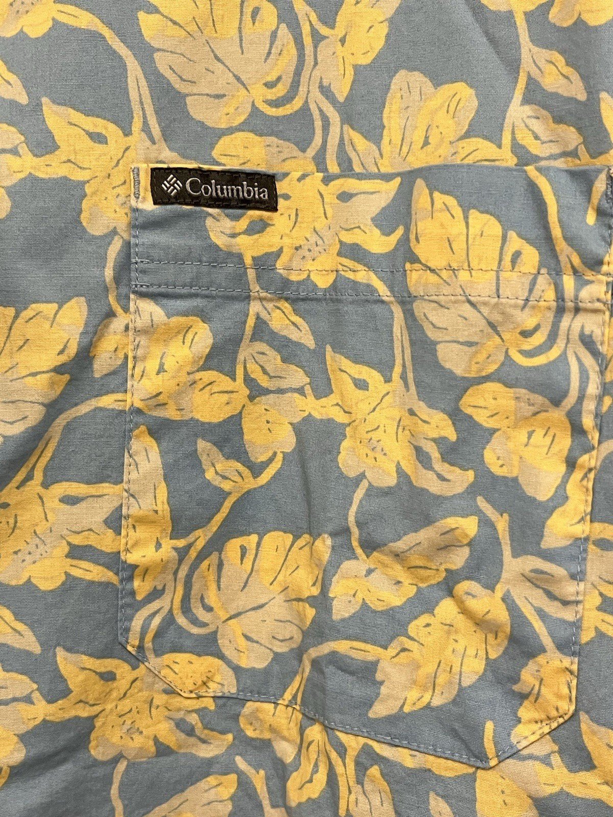 Columbia Sportswear Rapid Rivers Button Front Printed Short Sleeve Size XXL
