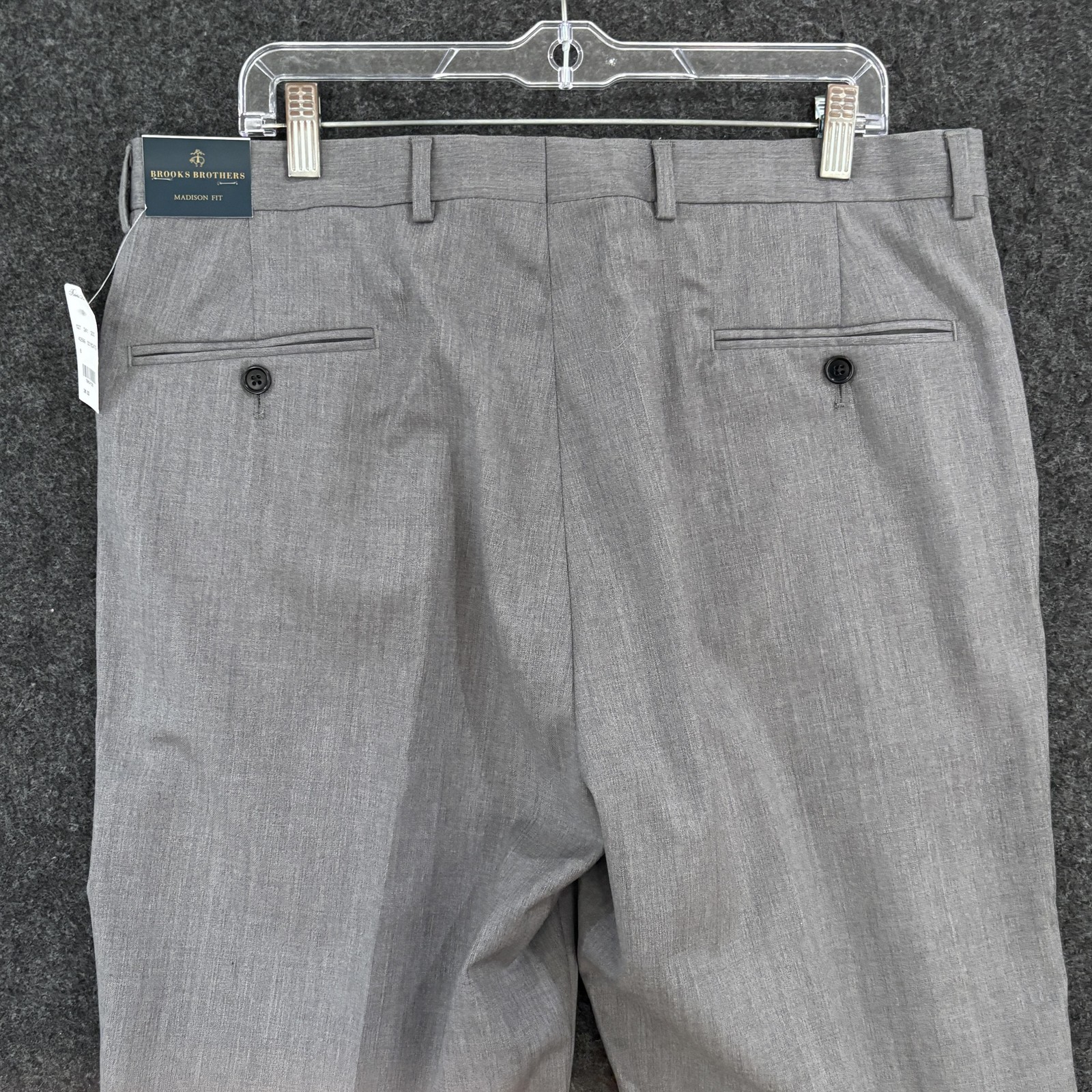 Brooks Brothers Madison Fit Pants Men’s 36×32 Gray Merino Wool Dress Slacks