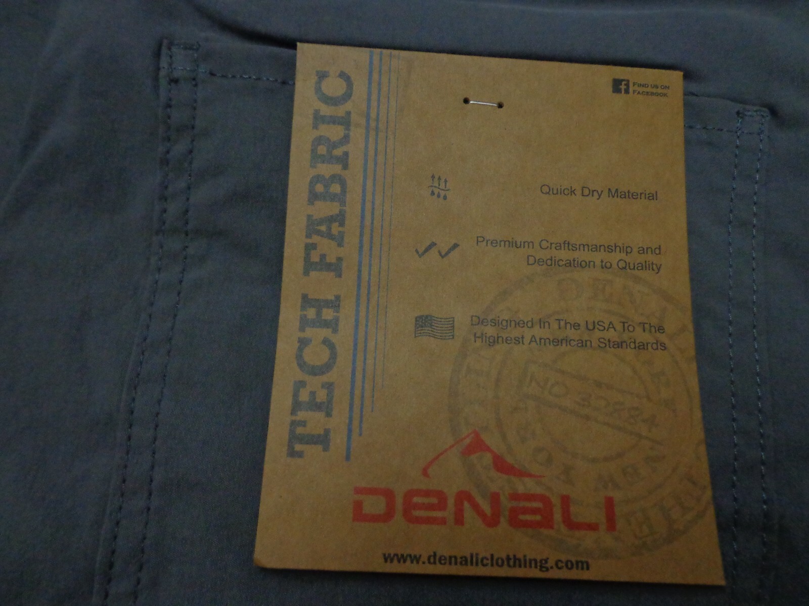 DENALI Charcoal Sky Gray Tech Fabric Stretch Pants NWT 34/32 MSRP $54