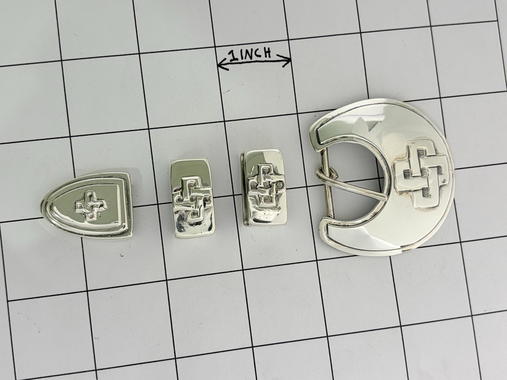 Sterling Silver .925 Celtic Knots 3/4″ Ranger Belt Buckle 36 Tooled Chacon Strap
