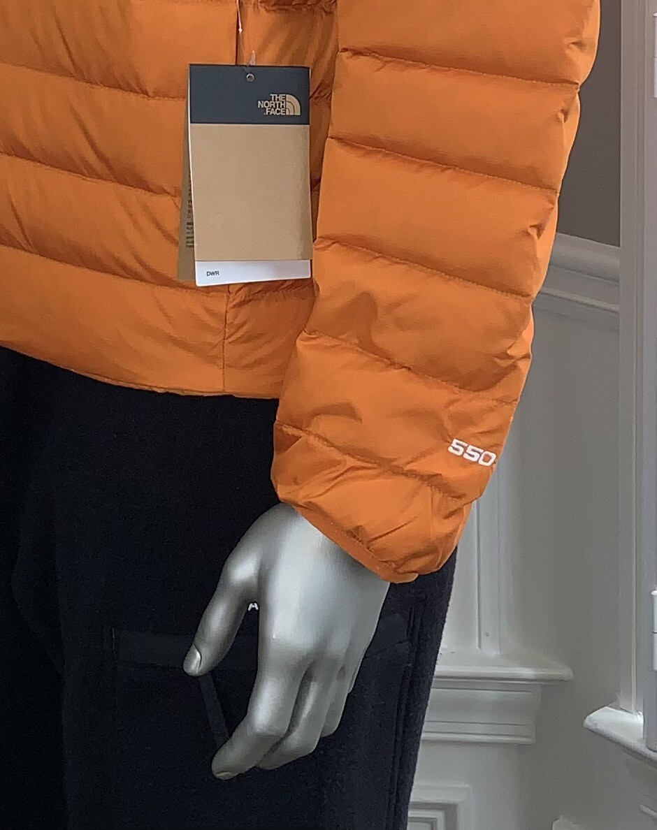 The North Face Mens Minoqua Insulated 550-Down FZ Puffer Jacket DSRT Orange NWT