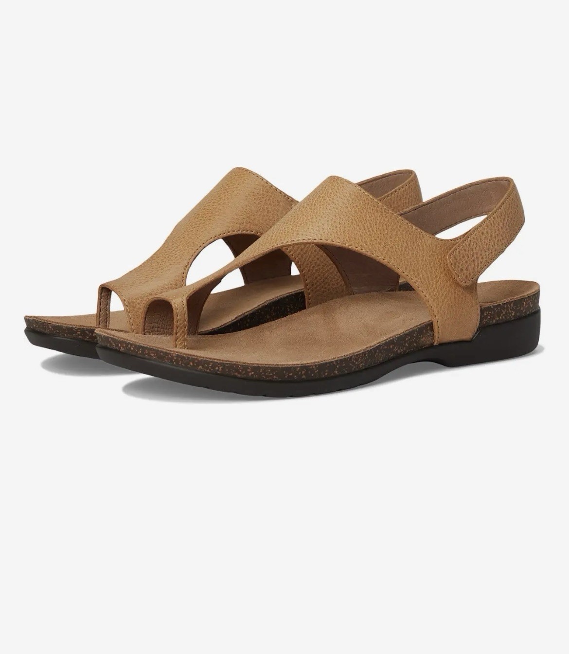 Dansko Reece Tan Leather Slingback Sandals Women’s EU 38 Comfort Toe Loop US 7.5