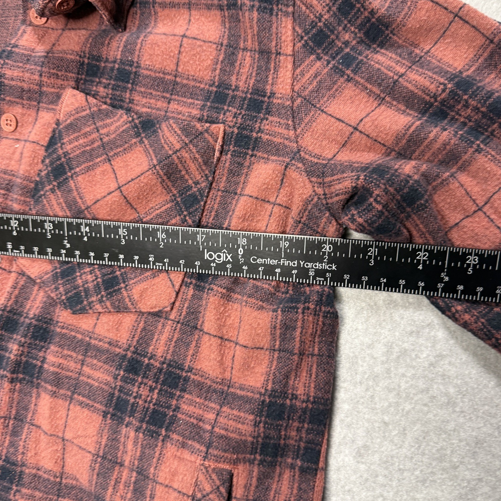 Women’s Wrangler All Terrain Gear Flannel Plaid Shirt Regular Fit M