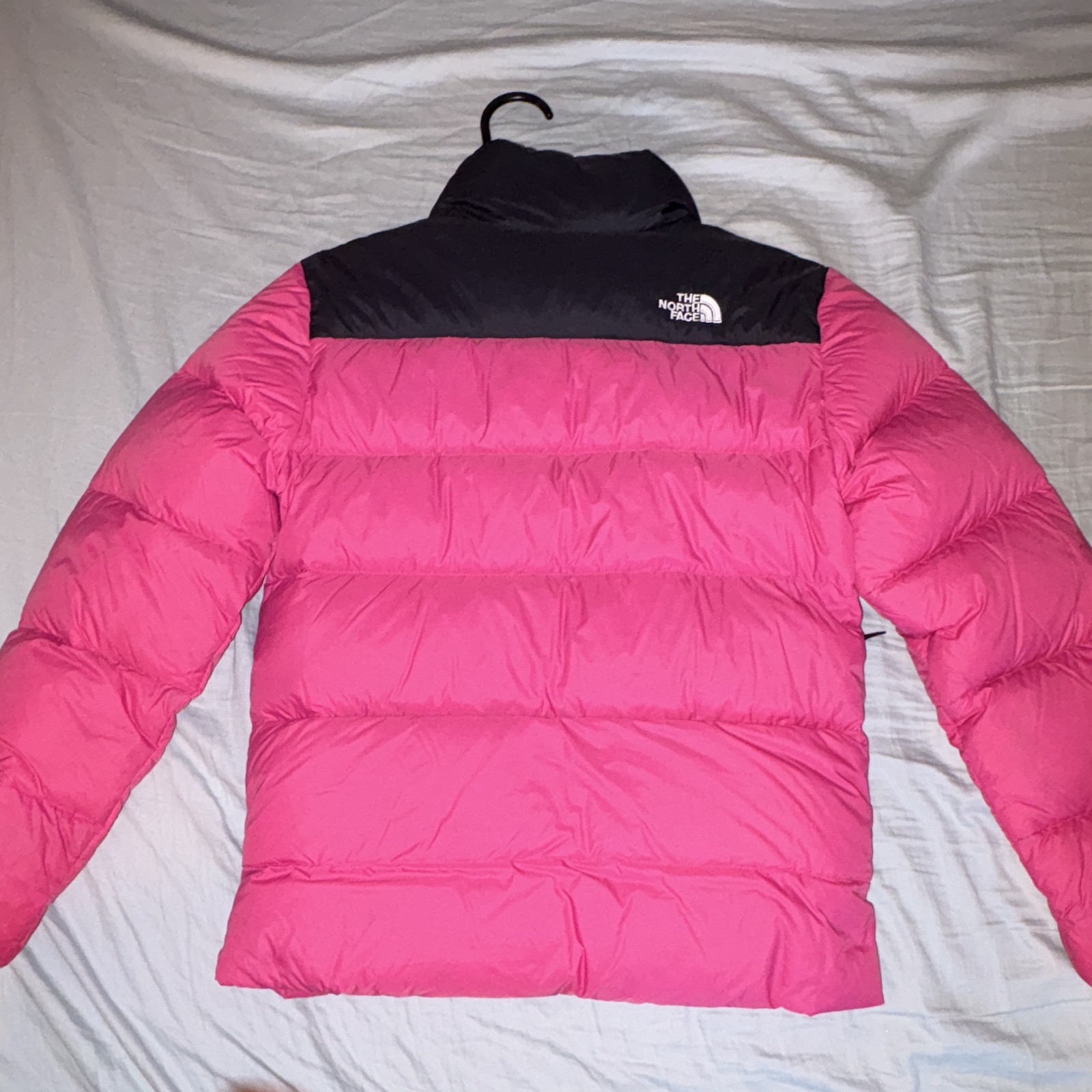 The North Face Girls 550 Down Full Zip Puffer Jacket Pink/Black L 14/16