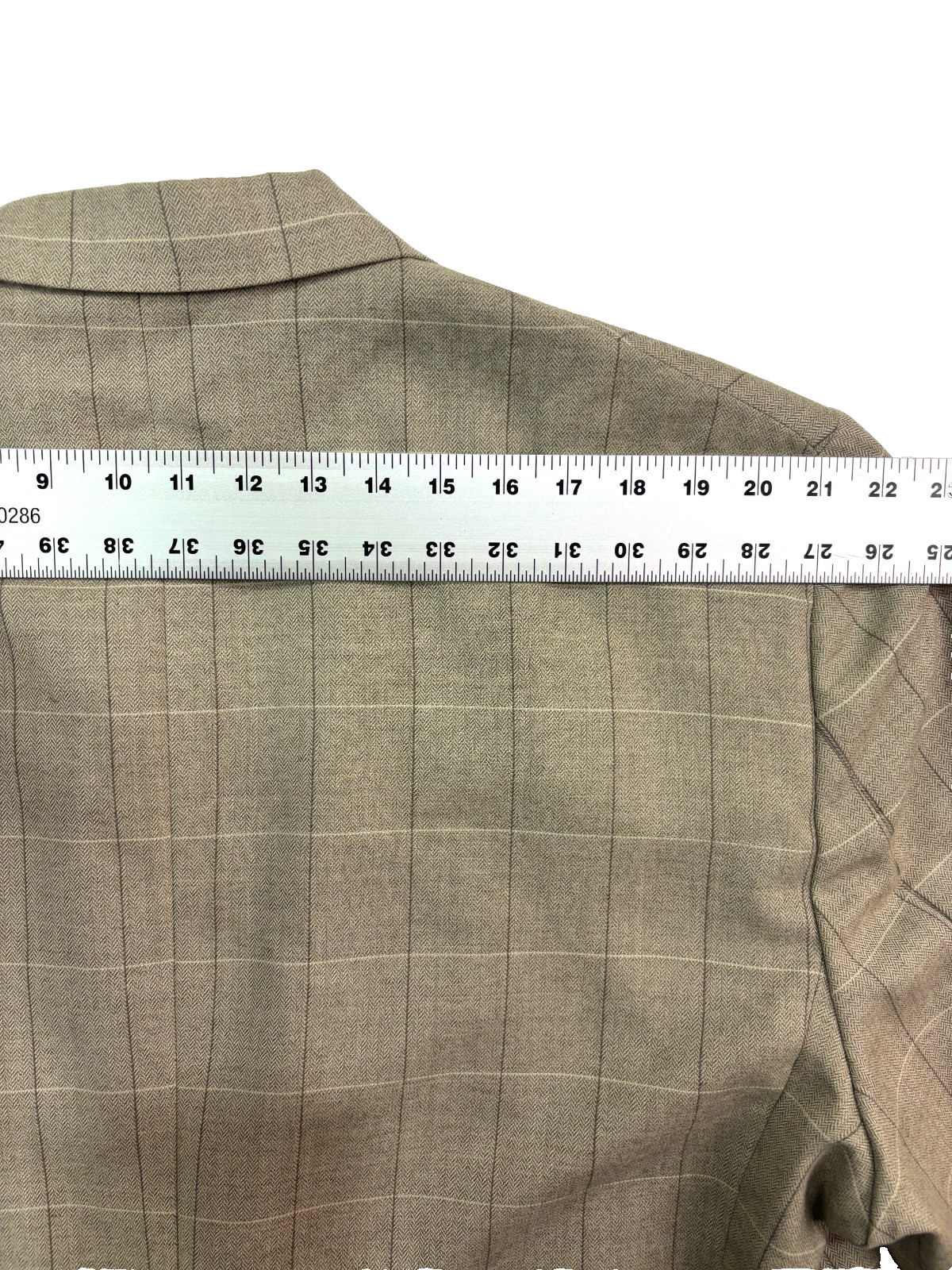 Alexander Lloyd 50L Beige Herringbone Windowpane Blazer Jacket Sport Coat USA