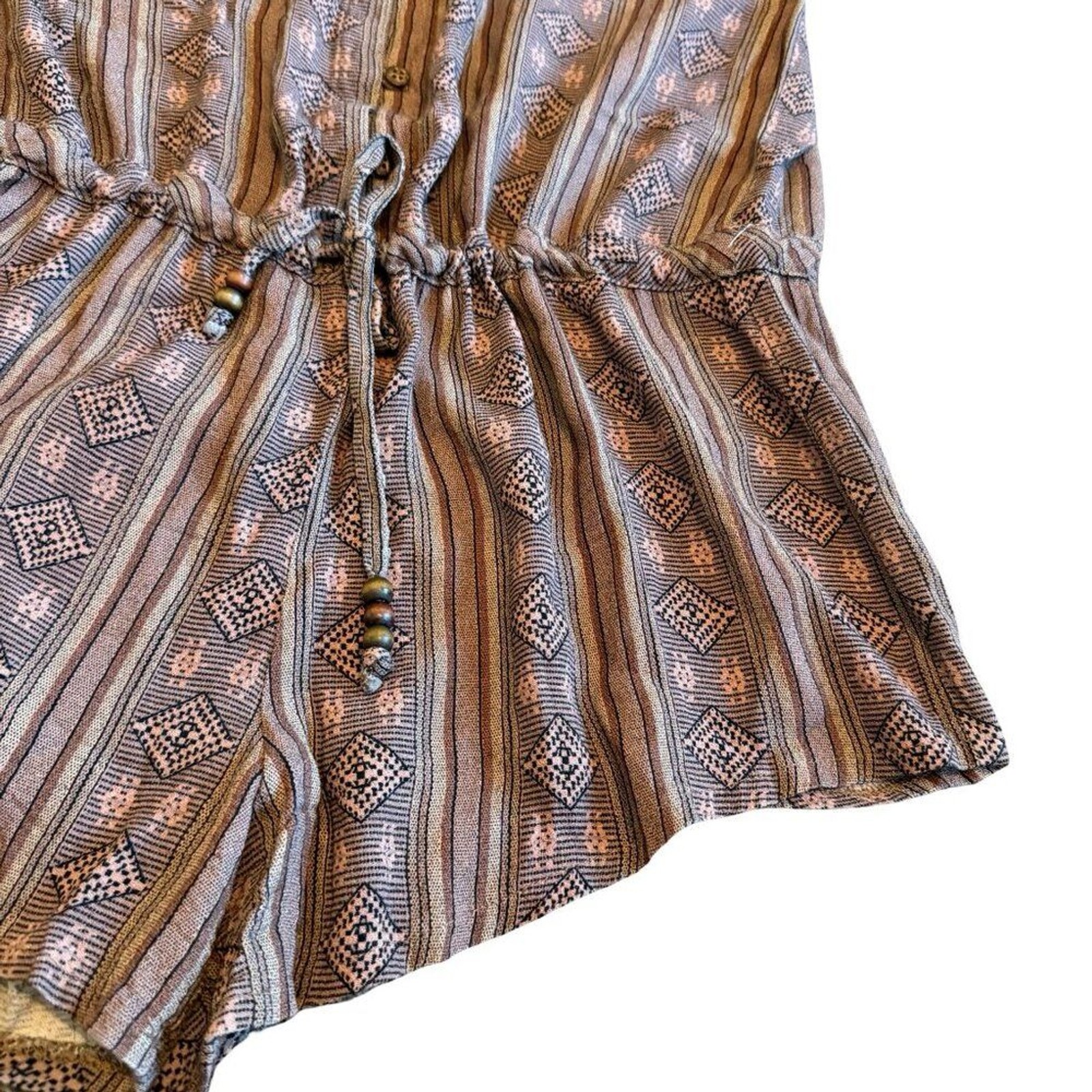 Chaser Tribal Print Romper Shorts Mini Length Spaghetti Strap Size Small Women’s