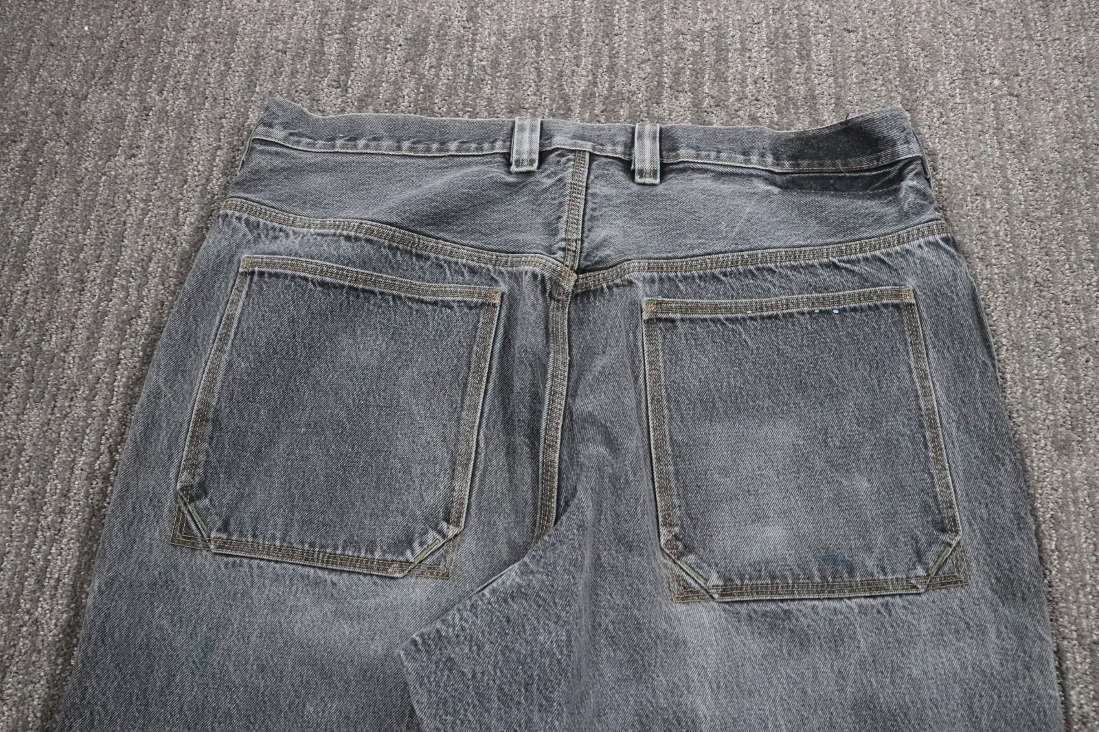 Mecca VTK 90s Baggy Jean’s Grunge Skater Hip-hop Urban Men 40×32 DAMAGED ZIPPER