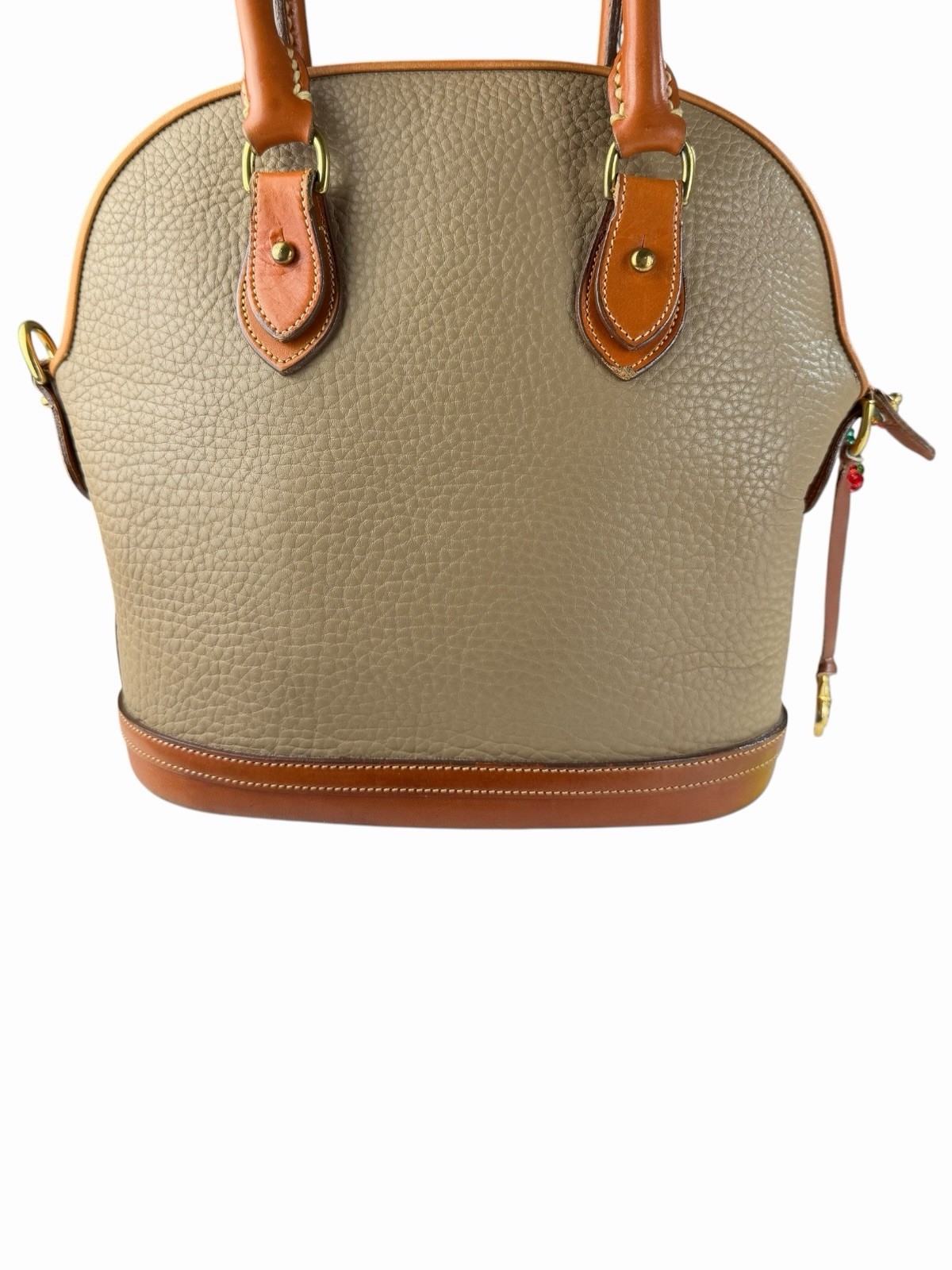 Dooney & Bourke Vintage Pebbled Leather Dome/Bucket All-Weather Leather Handbag