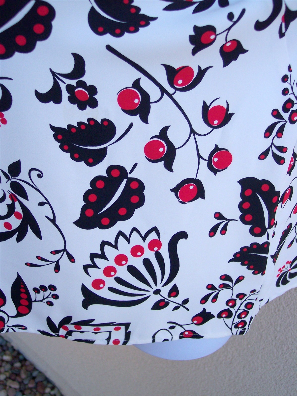 Talbots Plus NEW $90 Red Black White top plus size 2x cherry berry blouse shirt