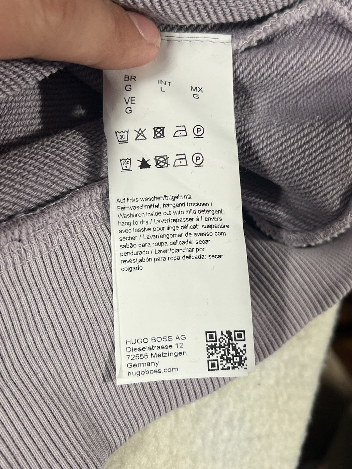 Hugo Hugo Boss Men’s Diragol Purple Cotton Crewneck Sweater Size Large