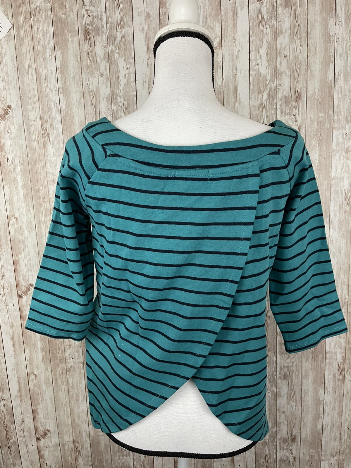 Bonobo Shirt Womens Small Blouse Blue Striped Sweater Pullover N136