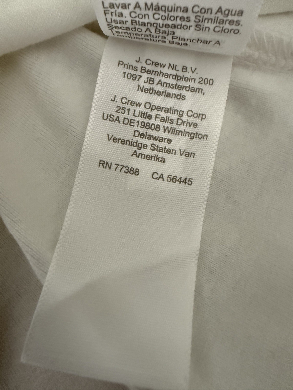 J.CREW Women’s M White Solid Crew Neck Long Sleeve Knit Tee CA961