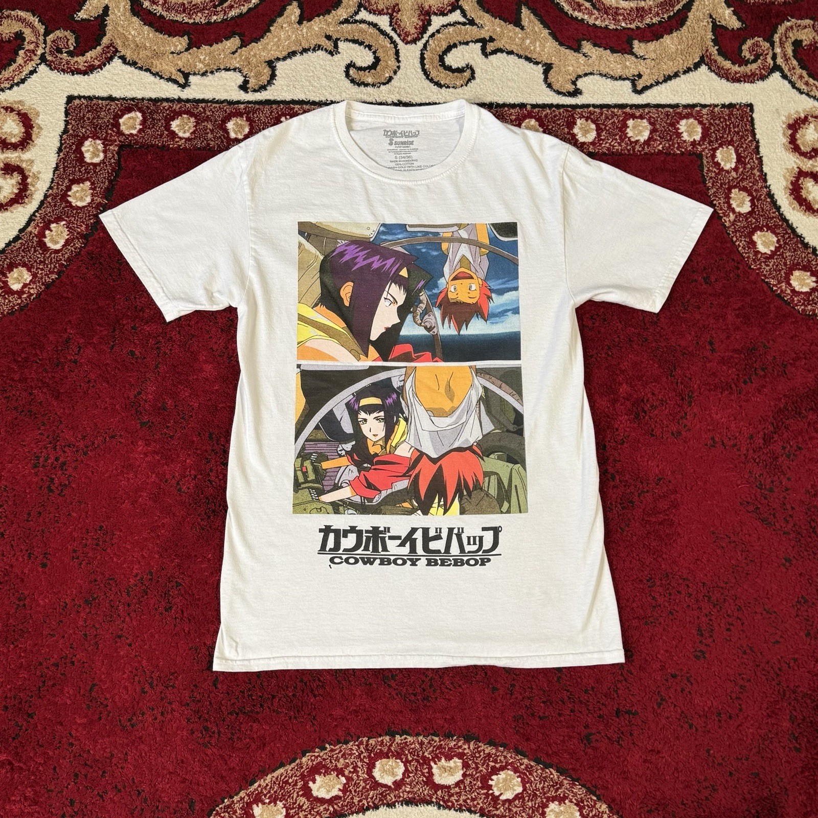 Cowboy Bebop Faye Valentine Edward Wong Anime White Graphic T Shirt Size S