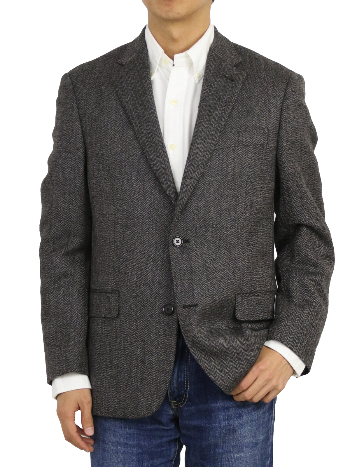 Lauren by Polo Ralph Lauren Wool Herringbone Blazer Suit Jacket
